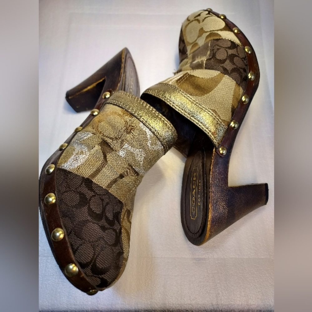 Coach vintage mules size 6m - Picture 3 of 6